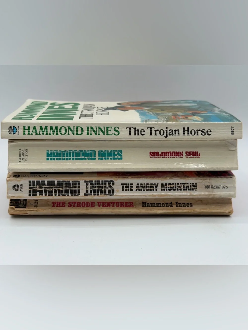 Lot of 4 Hammond Innes Various Paperback Books - Trojan Horse/Angry/Strode/Seal